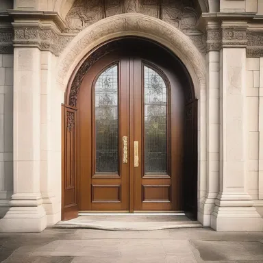 The revolving door at the entrance of the cathedral symbolized the continuous flow of devotees seeking solace in the house of worship.