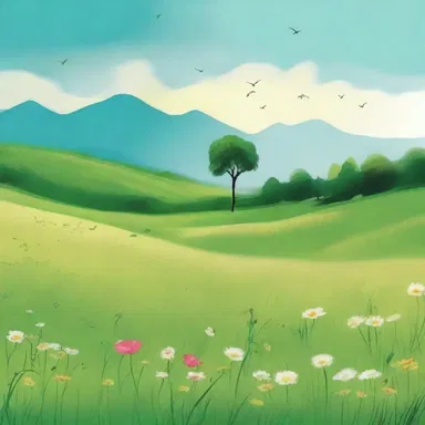 The author beautifully described the enchanting meadow with lush viridity, captivating the readers' imaginations.