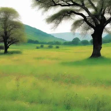 The author beautifully described the enchanting meadow with lush viridity, captivating the readers' imaginations.