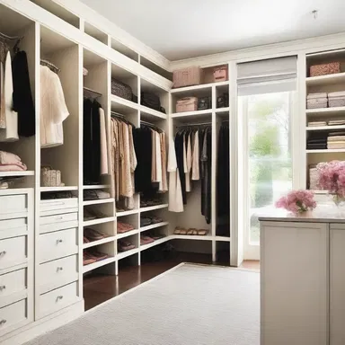 The extent of her fashion collection spread across multiple walk-in closets.