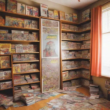 The extent of his comic book collection filled an entire room.