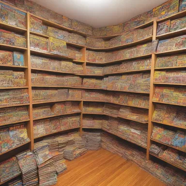 The extent of his comic book collection filled an entire room.