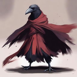 An image of a humanoid figure, specifically a Kenku, which is a crow-like creature from fantasy lore