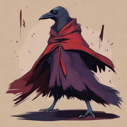 An image of a humanoid figure, specifically a Kenku, which is a crow-like creature from fantasy lore