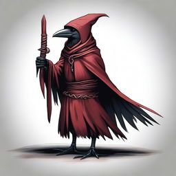 This is a high-quality digital art image depicting a humanoid crow figure, known as a Kenku, from fantasy lore