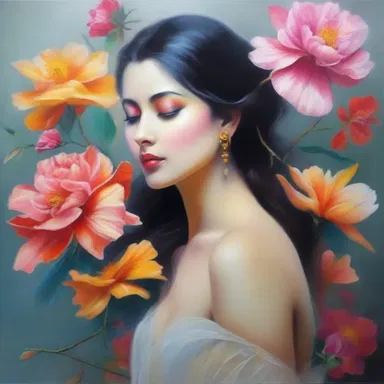 The artist captured the essence of imperishable beauty in her mesmerizing painting.