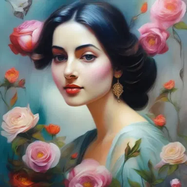 The artist captured the essence of imperishable beauty in her mesmerizing painting.