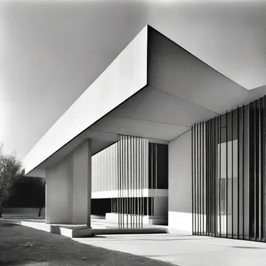 The modernist architectural style emphasized the use of clean lines and orthogonality in building designs.