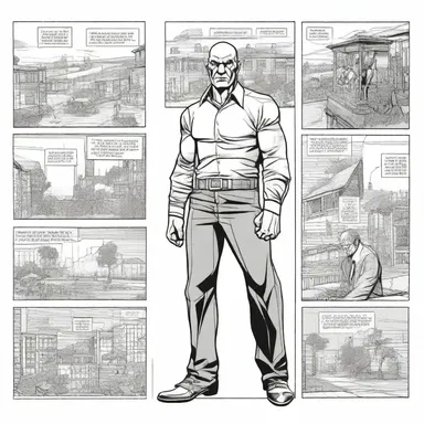 The comic book artist focused on the detail of each panel, ensuring the orthogonality of character proportions and perspectives.