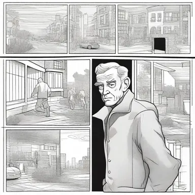 The comic book artist focused on the detail of each panel, ensuring the orthogonality of character proportions and perspectives.