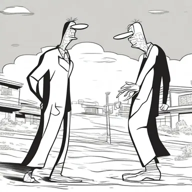 In the comic strip, the orthogonality of the character's limbs adds to the humor of the scene.