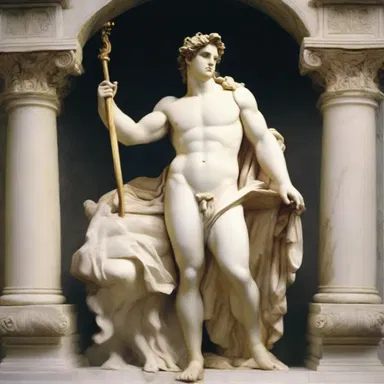 In Greek mythology, the god Apollo is often depicted as embodying the principle of parsimony, preferring straightforward and direct actions rather than convoluted plans.