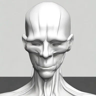 The novelist described the character's features, including the occipital protuberance on his head.