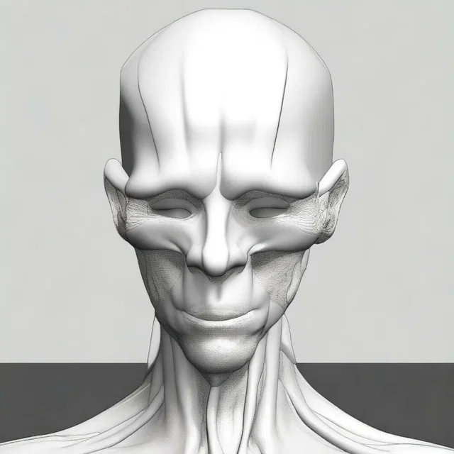 The novelist described the character's features, including the occipital protuberance on his head.