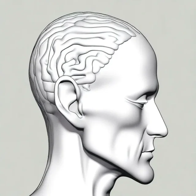 The novelist described the character's features, including the occipital protuberance on his head.