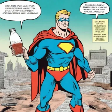 In the comic strip, the superhero gained superhuman powers after consuming a rare saccharide substance.