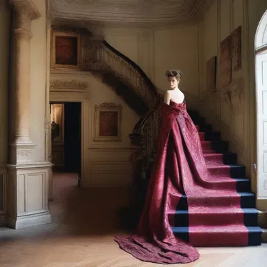 The designer haled the luxurious fabrics up the stairs to his atelier, ready to create a stunning collection.
