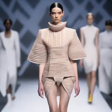 The fashion designer incorporated parametric patterns and geometric shapes into their collection.