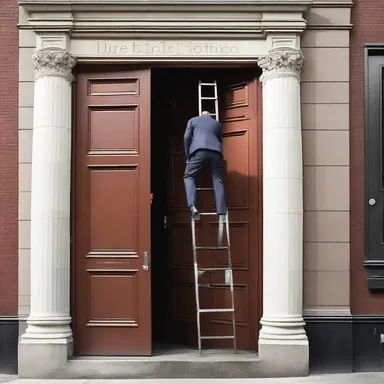 Why did the doorman bring a ladder to work? Because he wanted to reach new heights as the gatekeeper!