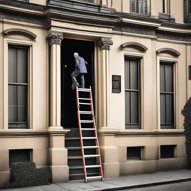 Why did the doorman bring a ladder to work? Because he wanted to reach new heights as the gatekeeper!