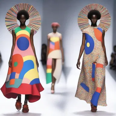 The fashion designer incorporated the concept of a whirligig into her latest collection, creating spinning elements on the garments.