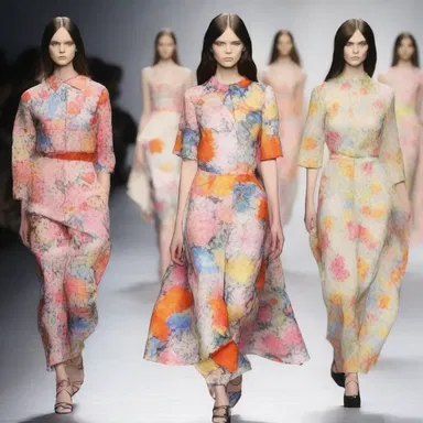 The fashion designer exploited the trend for floral prints and incorporated them into her latest collection.