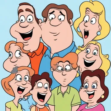 The cartoon show exploits exaggerated facial expressions to create comedic moments.