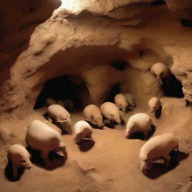 During the construction of ancient underground cities, humans would often dig tunnels and create chambers, just like a fossorial mammal.