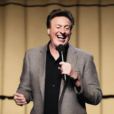 After telling the umpteenth knock-knock joke, the comedian had the entire audience laughing uncontrollably.