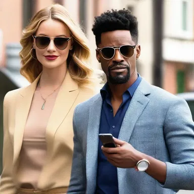 The fashion-forward character in the movie wears a trendy wireless tap that doubles as a stylish accessory.