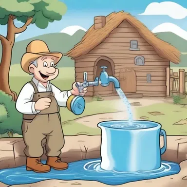 In the cartoon, the characters used a tap to extract unlimited amounts of water from a small cask.