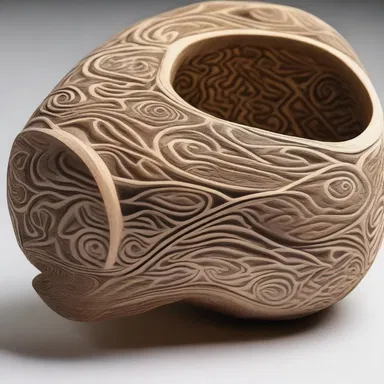 The artist used a tap to carve delicate patterns into the sculpture.