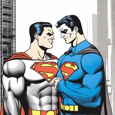 Superman tapped Batman on the shoulder and asked for his help.
