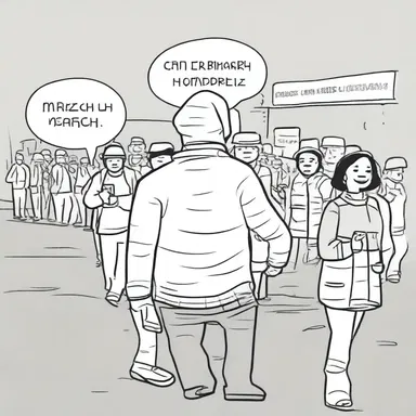 I tapped my friend on the shoulder and asked, 'Can February March?'