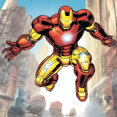 In the Marvel comic book series, Iron Man taps into his advanced technology to defeat his enemies.