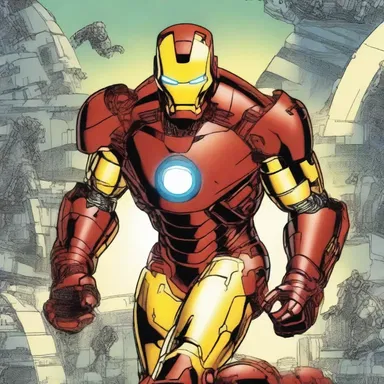 In the Marvel comic book series, Iron Man taps into his advanced technology to defeat his enemies.