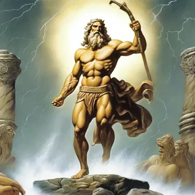 In Greek mythology, Zeus used his thunderbolt to tap the ground, creating a spring of water.