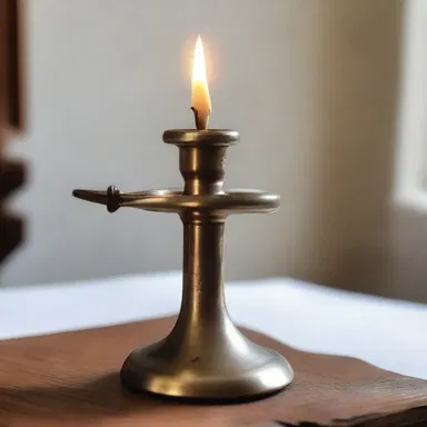 The priest used a tap to create a screw thread in the candlestick holder.