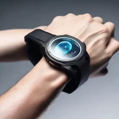 In the futuristic sci-fi novel, characters wore special devices on their wrists that allowed them to tap into any source of liquid for hydration purposes, eliminating the need for carrying water bottles.