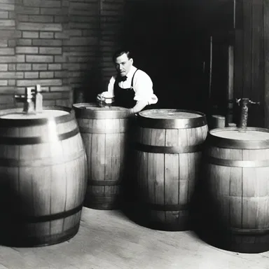 During the Prohibition era, people would tap barrels of homemade moonshine in secret speakeasies.