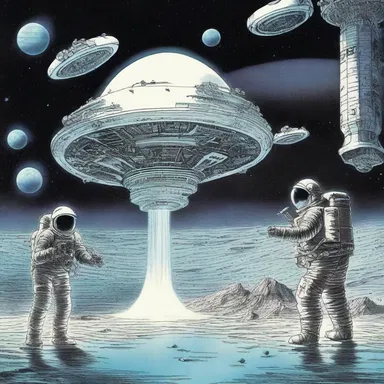 In the science fiction novel, the astronauts tap a mysterious liquid from an alien spacecraft to power their ship.