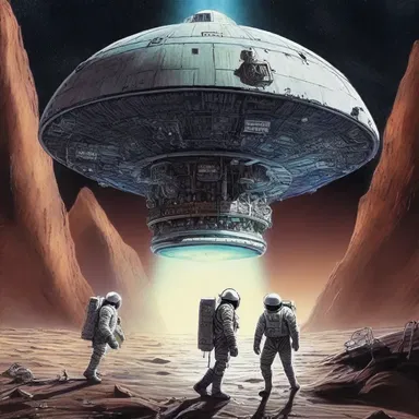 In the science fiction novel, the astronauts tap a mysterious liquid from an alien spacecraft to power their ship.