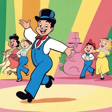 The cartoon featured a lively tap dancing sequence, with the animated character creating rhythmic clicking sounds with every step.