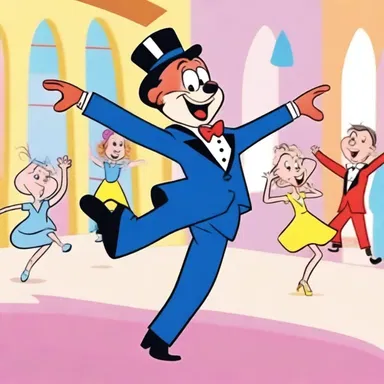 The cartoon featured a lively tap dancing sequence, with the animated character creating rhythmic clicking sounds with every step.