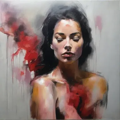 The artist tapped into her emotions to create a powerful and evocative painting.