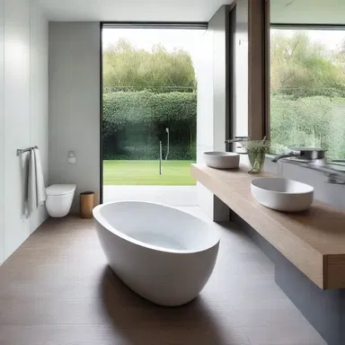 The architect designed a stunning modern house with taps installed in every bathroom.