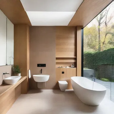 The architect designed a stunning modern house with taps installed in every bathroom.