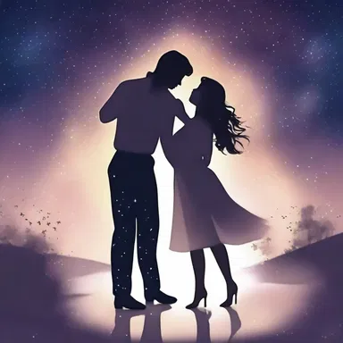 As they danced under the starry sky, he gently tapped her shoulder and asked for the next dance, and she blushed.
