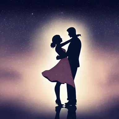 As they danced under the starry sky, he gently tapped her shoulder and asked for the next dance, and she blushed.