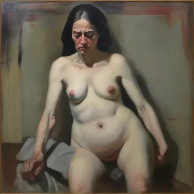 The painting depicted a woman in a state of hypotension, symbolizing vulnerability and fragility.